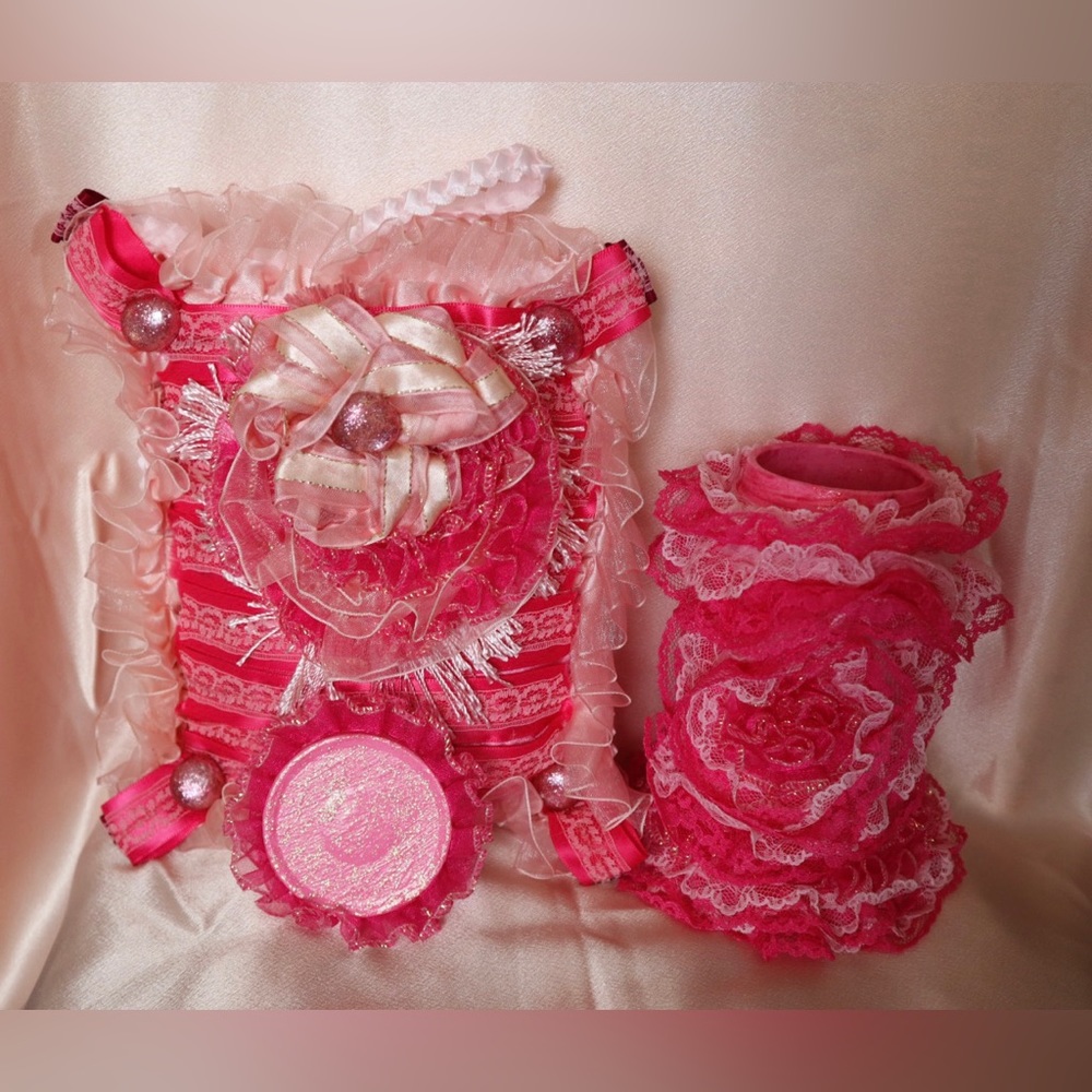 Hand Crafted Passionate Embrace & Lace Gypsy Jar Rose-Scented - Picture 7 of 10